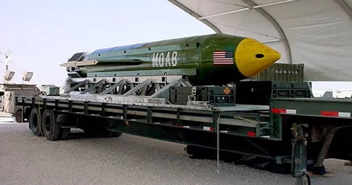 CNN informó que el Pentágono tiene planes listos para potencialmente utilizar la MOAB o GBU-43/B contra la infraestructura energética y nuclear del régimen iraní. Foto: AP