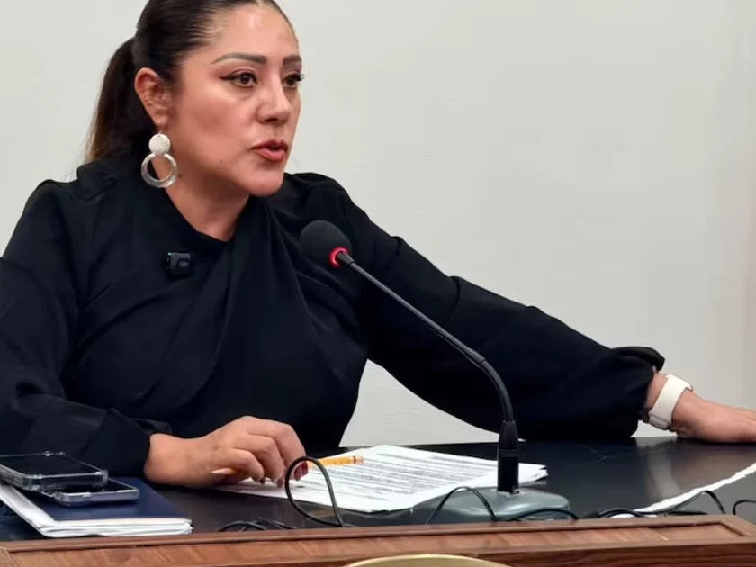 Coordinadora del Grupo Parlamentario de Morena en la capital, Xóchitl Bravo Espinosa. Foto: Arturo Ordaz Díaz / EL UNIVERSAL