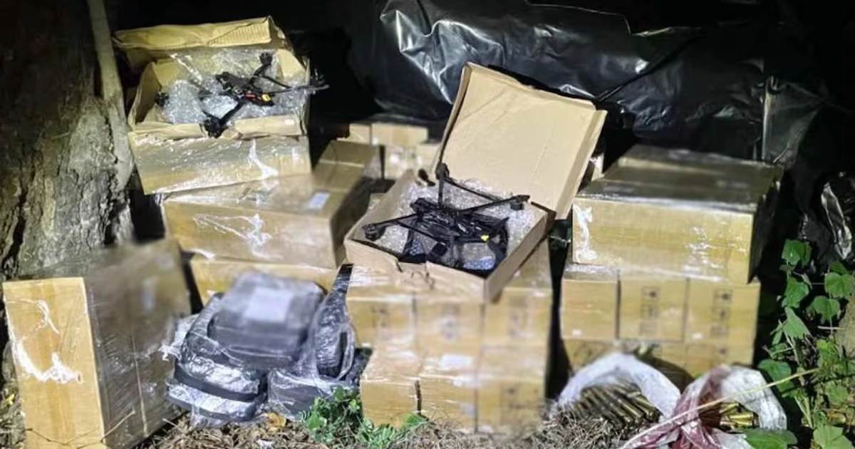 Drones asegurados en operativo en Sinaloa (12/10/2026). Foto: Gabinete de Seguridad
