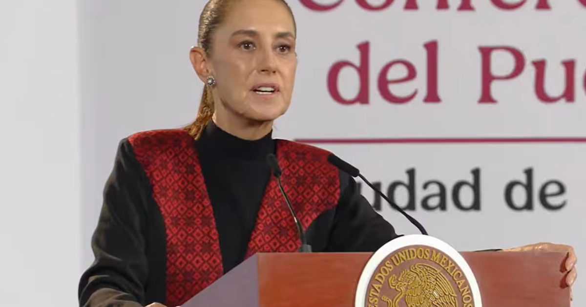 Presidenta Claudia Sheinbaum durante su conferencia de prensa este viernes 9 de octubre del 2026 desde Palacio Nacional. Foto: Captura de pantalla