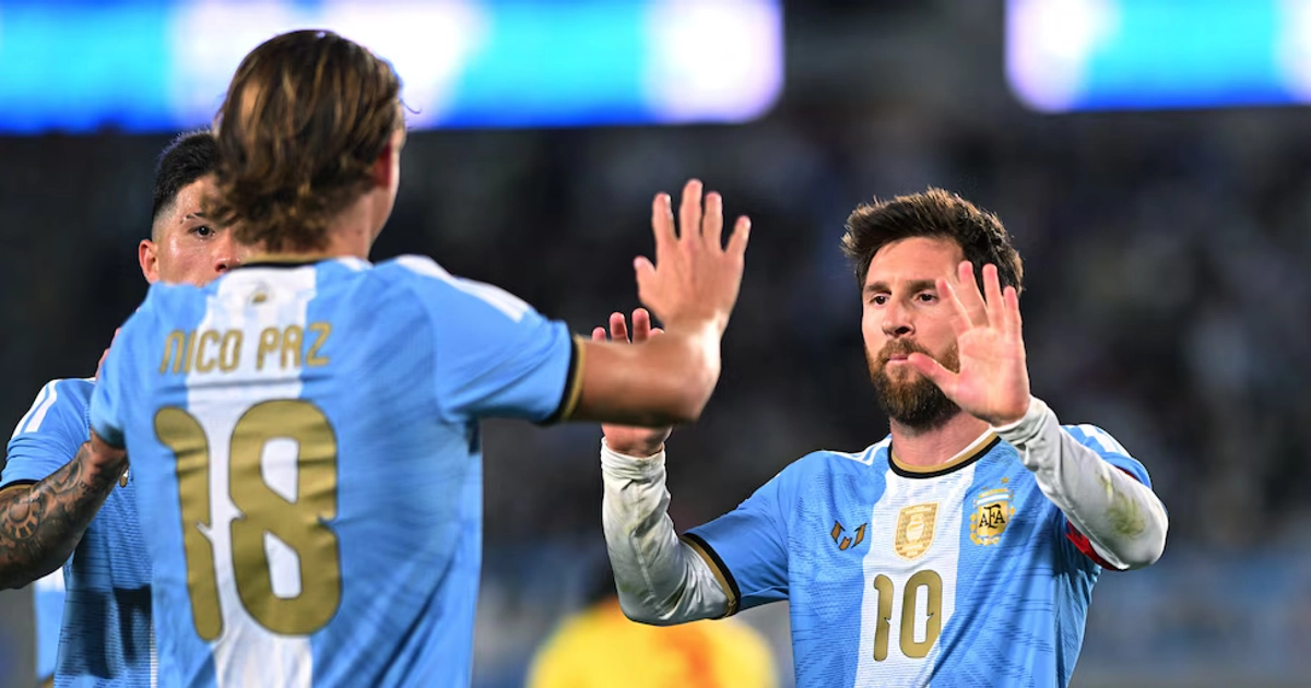 El golazo de Nico Paz en el partido de despedida de Lionel Messi de la selección argentina