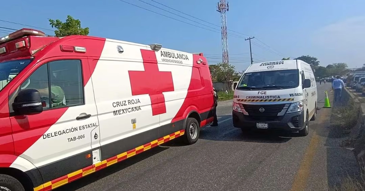 Accidente automovilístico en Tabasco deja dos muertos y cinco heridos. 02/10/2026. | Foto: Redes sociales.