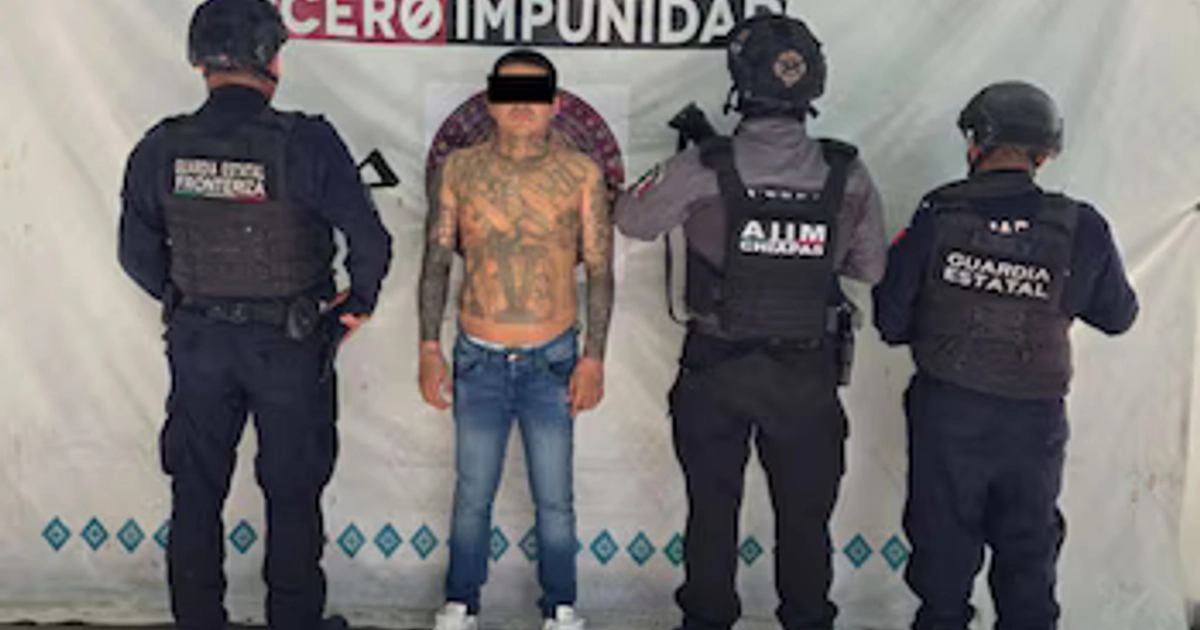César Oswaldo "N" fue arrestado en Tapachula. Foto: Fiscalía de Chiapas
