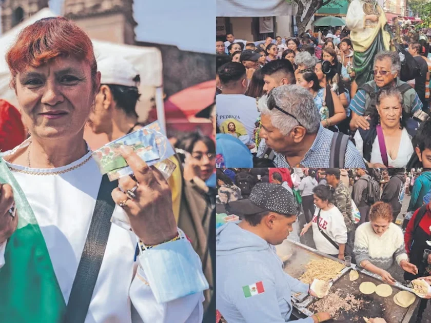 Miles acudieron a dar gracias al santo patrono de las causa díficiles por darles salud. Otros llevaron comida para compartir con los feligreses. Fotos: Luis Camacho y Yaretzy Osnaya/ EL UNIVERSAL