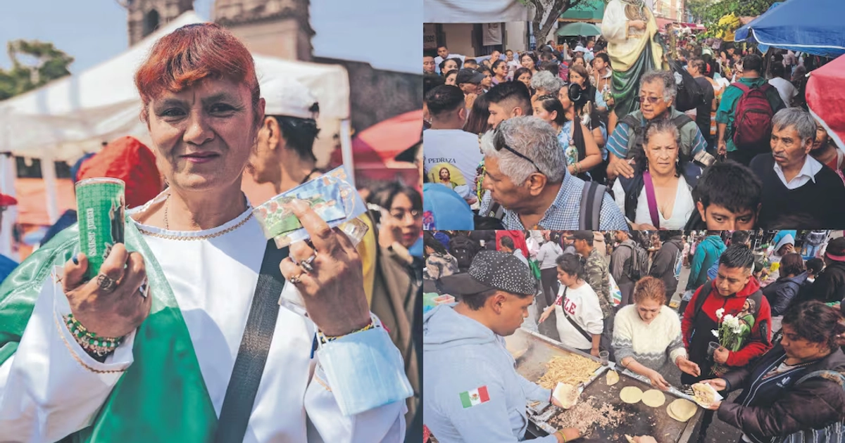 Miles acudieron a dar gracias al santo patrono de las causa díficiles por darles salud. Otros llevaron comida para compartir con los feligreses. Fotos: Luis Camacho y Yaretzy Osnaya/ EL UNIVERSAL