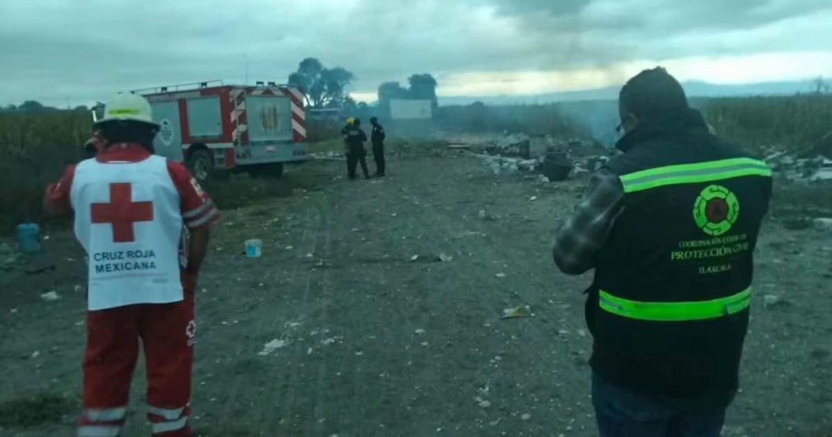 Explosión de polvorín en Tlaxcala (07/10/2026). Foto: Especial