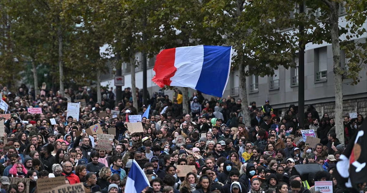El 24 de octubre también hubo protestas en Francia contra el encarecimiento del costo de vida en el país. Foto: EFE