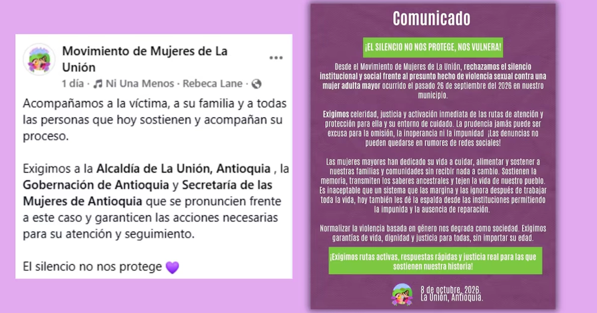 El Movimiento de Mujeres de La Unión exigió claridad sobre las medidas institucionales y acompañamiento para la víctima