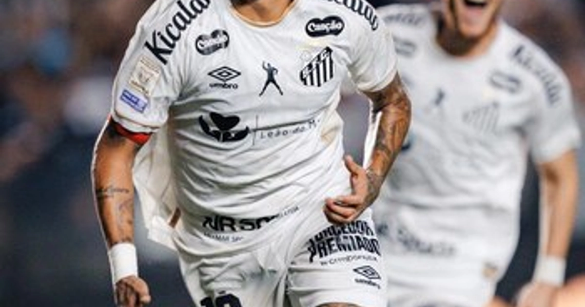 Neymar regresó luego de un mes por lesión y metió el doblete para el empate del Santos ante el Fluminense (@SantosFC)
