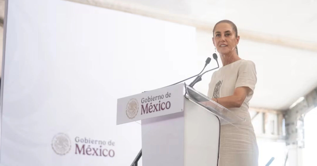 La presidenta de México, Claudia Sheinbaum, durante su gira de trabajo en Yucatán, el 17 de octubre de 2026. Foto: Presidencia de México