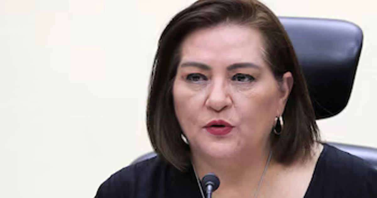 FILE PHOTO: The head of the National Electoral Institute (INE) Guadalupe Taddei speaks during the general council session of the INE, in Mexico City, Mexico April 10, 2023. REUTERS/Henry Romero/File Photo