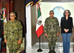 El Secretario de Marina, Almirante Raymundo Pedro Morales Ángeles, visitó Mazatlán para verificar el despliegue operativo, se reunió con laGobernadora de Sinaloa, Graciela Domínguez Foto: SEMAR