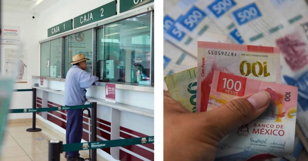 Banco Bienestar y billetes de varias denominaciones