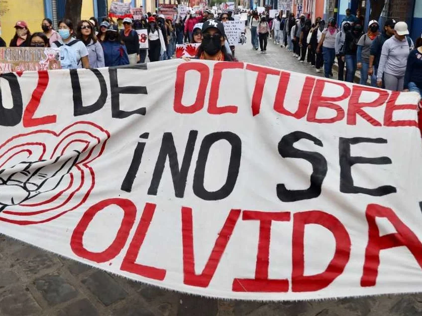 Ilustración de la cobertura sobre la conmemoración del movimiento estudiantil de 1968.