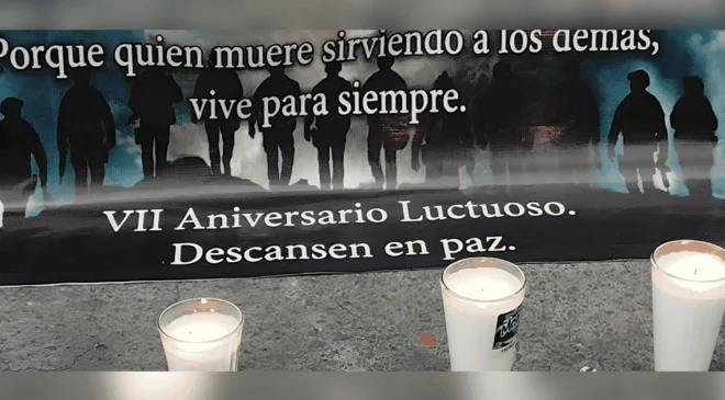 Familias recuerdan a los 13 policías caídos en Aguililla a siete años de la emboscada