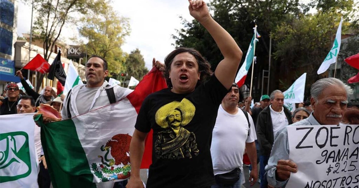 Protestas del IMSS en la CDMX. Foto: Cuartoscuro/Archivo
