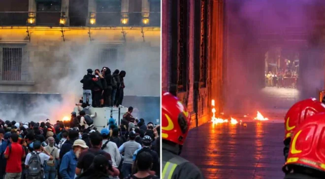 Entre enfrentamientos y saqueos, concluye marcha del 2 de octubre