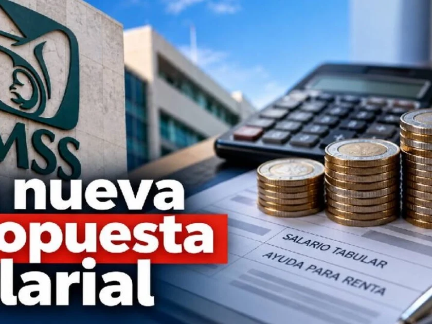 Nueva propuesta salarial de trabajadores del IMSS. Foto: IA/GPT