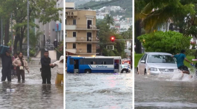 Inundaciones, deslaves y daños: primeras afectaciones del huracán Simon en el Pacífico mexicano