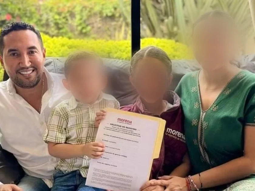 Arturo Marín Mendoza y su familia
