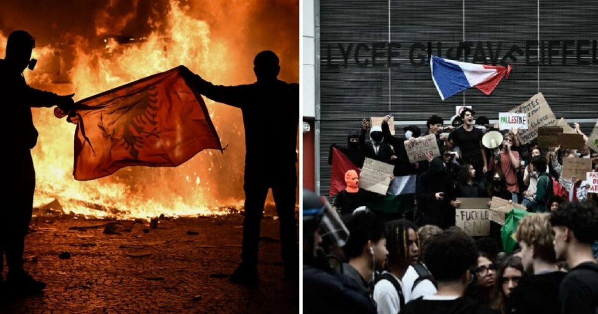 Albania y Francia atraviesan fuertes olas de protestas. Foto: AFP