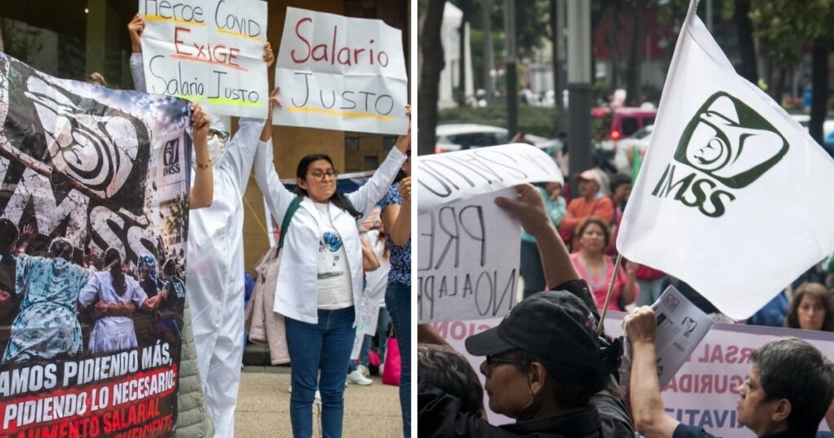 Trabajadores del IMSS marcharán este miercoles. Foto: Cuartoscuro