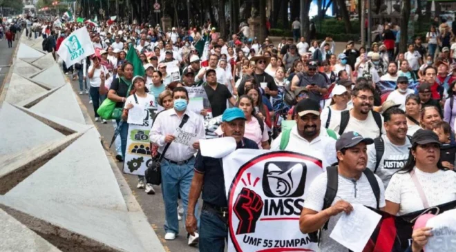 Trabajadores del IMSS realizan segunda megamarcha en CDMX y estados: sigue en vivo el minuto a minuto de las movilizaciones